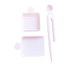 DAMMAIDDAO 2.6mm 미니 비즈용 도구 세트 3개와 정렬판 녹는 비즈 공예를 위한 간편한 철제 비즈 분류 도구, 5cm, 플라스틱, 하얀색