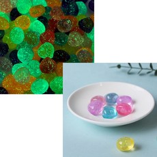 수조관 수조 어항 화분 꾸미기 바닥 장식 밝은 야광 형광 자갈 돌 100개 물방울