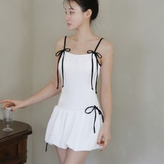 클레이스 사이드 리본 원피스 수영복