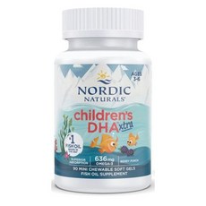 노르딕내츄럴스 칠드런 DHA 엑스트라 오메가 3 포도맛 미니 소프트젤, 90정, 1개