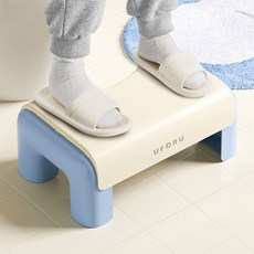 YF 편안한 배변자세 변기 발받침대 사무실 발 받침대 디딤대, 1개, 블루