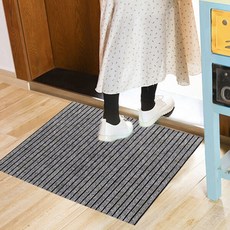 PS樂【J3077】防滑墊 吸水門墊 腳踏墊 地墊 防水墊 刮泥墊 條紋防滑地墊(短) 40*60cm, 七條紋顏色隨機, 1個