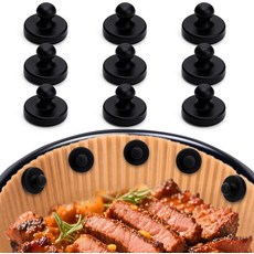 12PCS 에어프라이어 자석 양피지 라이너용 실리콘 버클 고온 저항성 액세서리 연소 방지 발열체나 음식물 덮기로부터 종이를 안전하게 잠급니다블랙, Deep crimson