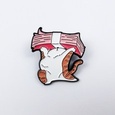 搞怪貓咪可愛卡通胸針 玩手機加班小貓金屬徽章 服裝配飾, TXZ4340-3, 1個