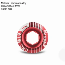 HASSNS Mtb 크랭크 커버 캡 자전거 Hollowtech 통합 크랭크 셋 나사 산악 자전거 연결로드 커버 캡 M15M18M19M20, [11] HA Red M19