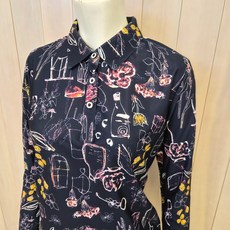 조르지오페리 몽크로스골프 NC울산 봄가을간절기 기하학무늬 여성 골프티셔츠 세련된골프티 기모아님 원단자체 중간두께임 신축성이 좋음