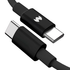 구스페리 c타입 to c타입 60W 고속 충전 케이블, 0.25m, 블랙, 1개