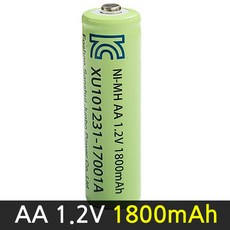 진성 KC인증1.2V AA1800mah 고용량 태양광충전 건전지 정원등사용 1개