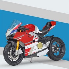 11438657 다이캐스트 수집품 모델 모형 바이크 에 적합한 두카티 파니가레 V4 S 합금 생일 선물 아이용 자동차 컬렉션 1/18 폼 박스 포함, 폼 박스 사용