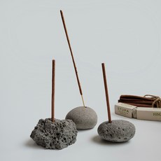 돌멩이 인센스 홀더 몰드 홀타입 제스모나이트 수성아크릴레진 석고 시멘트, 타입 A