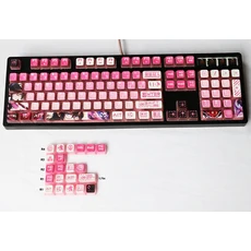 SAX MDA 프로필 푸딩 키캡 기계식 키보드의 체리 MX 스위치용 PBT 및 PC 소재, 04 ASA Pink