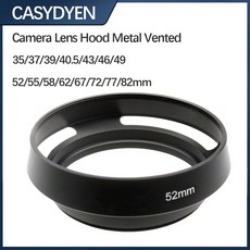 카메라 후드 금속 통풍구 35373940 54346495255586267727782mm 나사식 보호 장치, 67mm