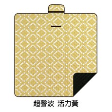 中壢24H出貨 加厚超高品質 超聲波野餐墊/附發票/可愛防水墊/遊戲墊/沙灘墊/親子戶外郊遊必備 多款可挑, 活力黃,300*200CM