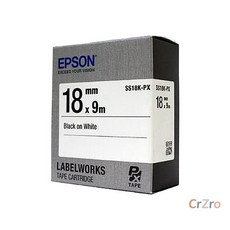 엡손 라벨테이프 S18K 흰색 네임스티커 학생 이름표 정리 라벨링 스티커 5개입