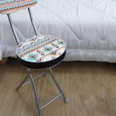 접이식식탁의자 원형 접이식 등받이의자 쿠션 철 CY-498, 본상품