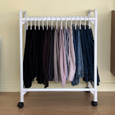 스탠드 행거 옷걸이 행거 자취방 공간활용 행거, 화이트