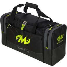 MOTIV Shock 2-Ball Tote 保齡球袋, 1個, 黑綠 Lime/Gray