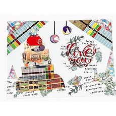 DIY 聖誕卡片與生日卡片，附送紙膠帶, 1個