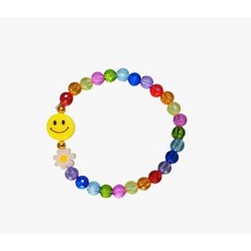 <아이랜드> 비즈팔찌 만들기 팔찌 DIY, 1개, 6 레인보우스마일