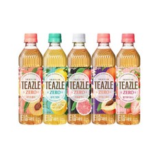 웅진 티즐 제로 음료 5종 피치우롱티/유자그린티/피치얼그레이/자몽블랙티/딸기루이보스 각4 총 20개, 500ml