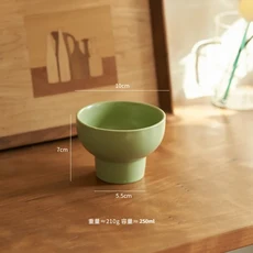 4 인치 레트로 세라믹 그릇 귀여운 쌀 그릇 국수 컨테이너 시리얼 수프 디저트 스낵 그릇 주방 식기 전자, 01 4.25인치, 01 GreenMelon