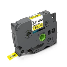 12/18/24mm 231 라벨 적층 테이프 TZ Brother P-touch PT-P710BT 메이커와 호환되는 리본, 24mm, 16 Black on Yellow, 1개