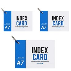 모닝글로리 무선 정보카드 A7 105 x 74mm, 블루, 3개