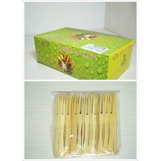 昀誠紙品 木質水果叉, 1個, 1盒