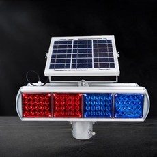 태양광 경광등 장방형 차량용 경고등 신호등 쏠라 LED 1 이동 삼각대 낱개, 24 외장 전원 초소식 양광 알루미늄 케이스