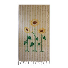 PP그림발 해바라기 난 야자수 수동발 창문발 현관발