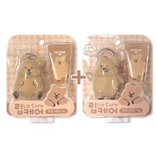 꽃카 영이의숲 립밤 립케어 2종(1+1) 4g 피규어 키링 선물용(26.10.1까지 혹은 그 이후), 2개, 무향