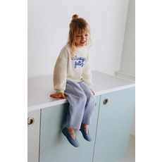 국내배송 ZARA 자라 아동 키즈 주니어 텍스트 자수 와플 스웨터 스크래치 화이트 1681500251 1801500