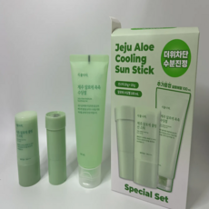 식물나라 제주알로에 쿨링 선스틱 리필 기획, 2개, 19g