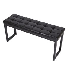 2인벤치의자 식탁의자 카페 업소용 인테리어 나무 식당 의자, 쿠션_블랙, 1개, 쿠션_블랙