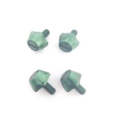 新型7碼車牌框 汽車貨車牌照框 造型時尚多色系 車牌保護框 車牌裝飾 車牌螺絲 全新設計 自用送禮 台灣製現貨, 花瓣造型車牌螺絲 綠色 4顆入, 1個