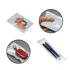 [1+1+1]팬시 포장 접착 봉투 백 OPP 비닐 액세서리 11&times;18 헤다 지퍼 진열 보관 반투명, 1+1+1