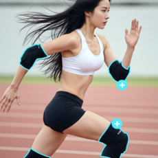 인포스 고탄력 스포츠 팔꿈치 무릎 보호대 세트, 팔꿈치+무릎 보호대, 1세트, 블랙