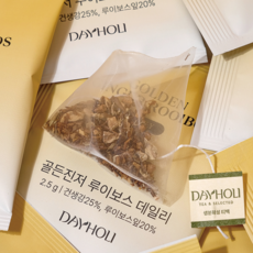 [데이홀리_생분해필터] 골든진저루이보스데일리 피라미드 티백, 1개, 10개입, 2.5g