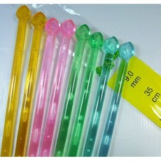 水晶棒針 針長35公分 泡泡長棒針, 1個, 4mm