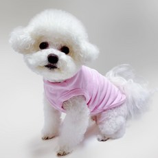 스타일독 메리 골지 나시 강아지옷, 1개, 핑크