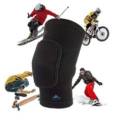 SkatingSpirit 부드러운 무릎 패드 팔꿈치 (1쌍) 댄싱 피겨 스케이팅 체조용 청소년 성인 미끄럼 방지 충돌 곡선 패딩 오픈 길이 (M) 블랙 147155, M