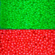 낚시 채비구슬 비즈구슬 자작채비, 6mm 홍색500개, 1세트