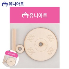 [엠유종합상사] 나무공예 유아집콕놀이 나무색칠 나무 팽이 나라사랑