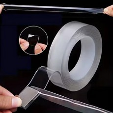 나노 테이프 여분의 강력한 장식 방수 가정용 두꺼운 가능한 도구 투명 접착 재사용 양면, 1mm, 30MM, 1미터