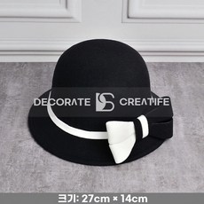 여자 고급 페도라 버킷햇 가을 중년 울 모자, J. 6개 품목 착용용이 아닌 쇼룸 소품입니다