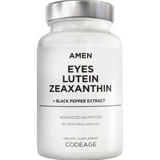 Codeage A-Men Eyes 葉黃素玉米黃素 + 黑胡椒萃取物膠囊, 1個, 90錠