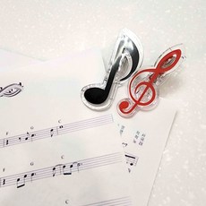 빨강 블랙 음표 악보클립, 1개