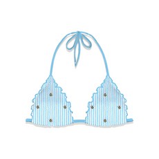 MC2세인트바스 꿀벌 프린트 러플 비키니 탑