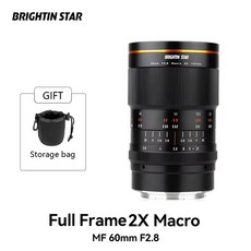 Brightin Star APS C 슈퍼 매크로 2 1 배율 E Z 후지 X EOS M R RF M4/3 카메라용 60mm F2 8 II, Macro 4/3