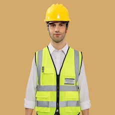 안전조끼 형광 메쉬 교통 야간 반사 작업복, 1개, 형광그린